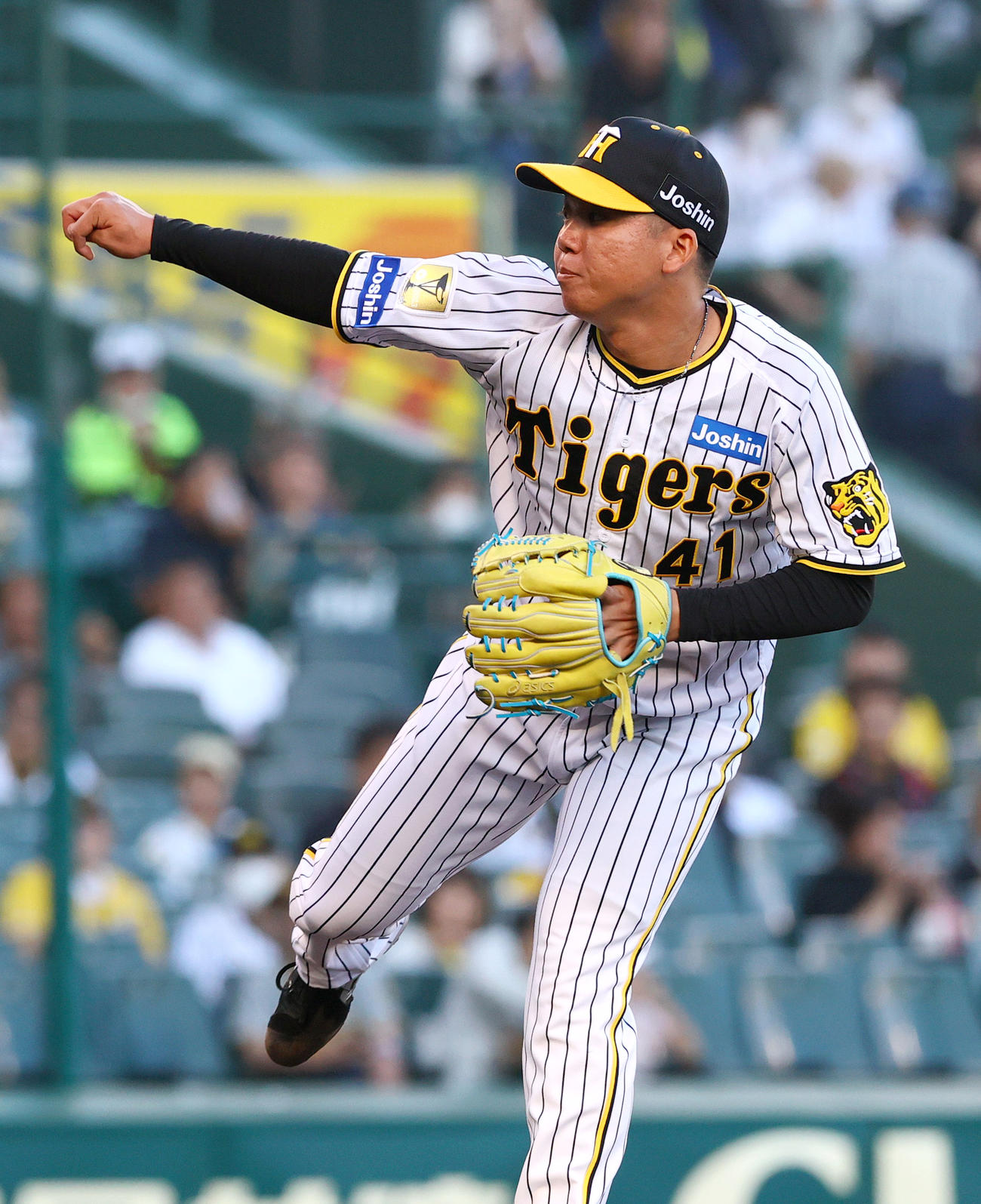 阪神対日本ハム　阪神先発の村上（撮影・上山淳一）