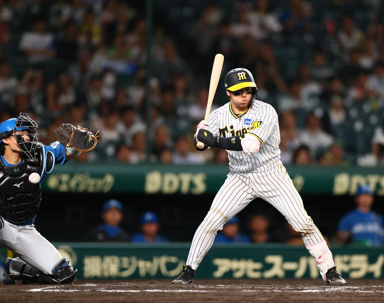 阪神対日本ハム　11回裏阪神1死二、三塁、梅野の時、矢沢の暴投でサヨナラとなる（撮影・上山淳一）