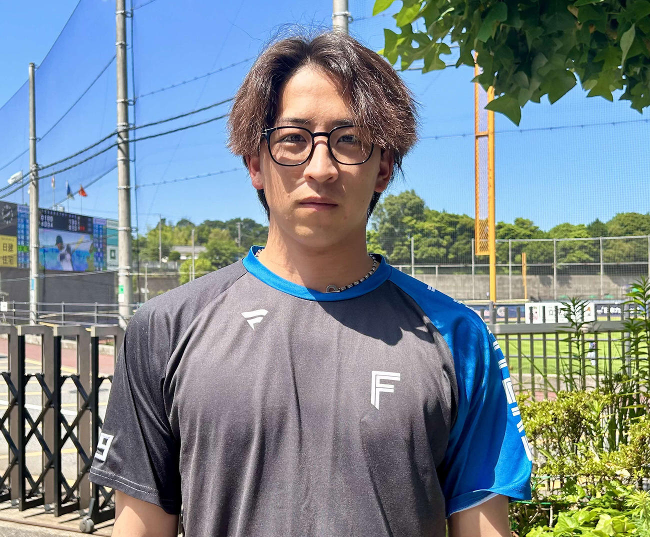 甲子園での初登板を終えて千葉・鎌ケ谷に帰寮した日本ハム細野（撮影・黒須亮）