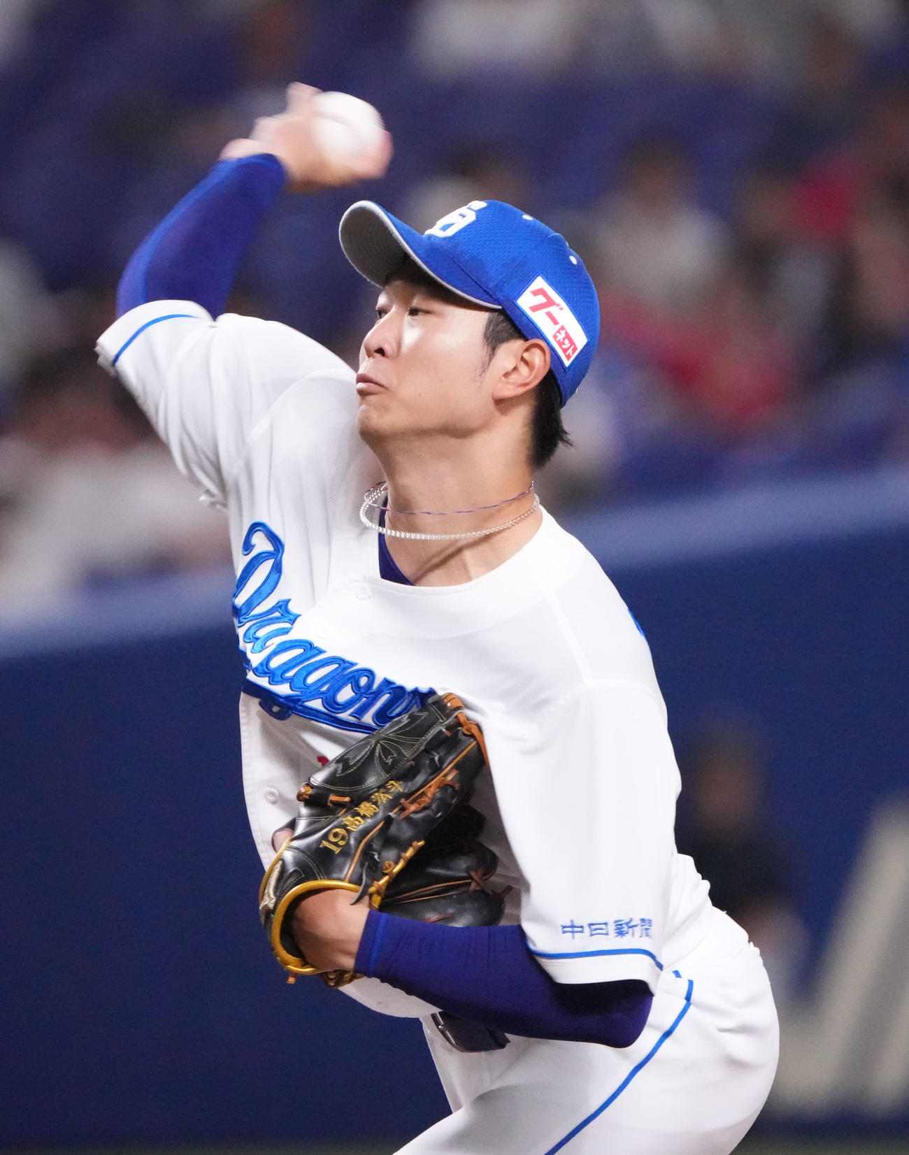 中日対広島　力投する中日先発の高橋宏（撮影・森本幸一）