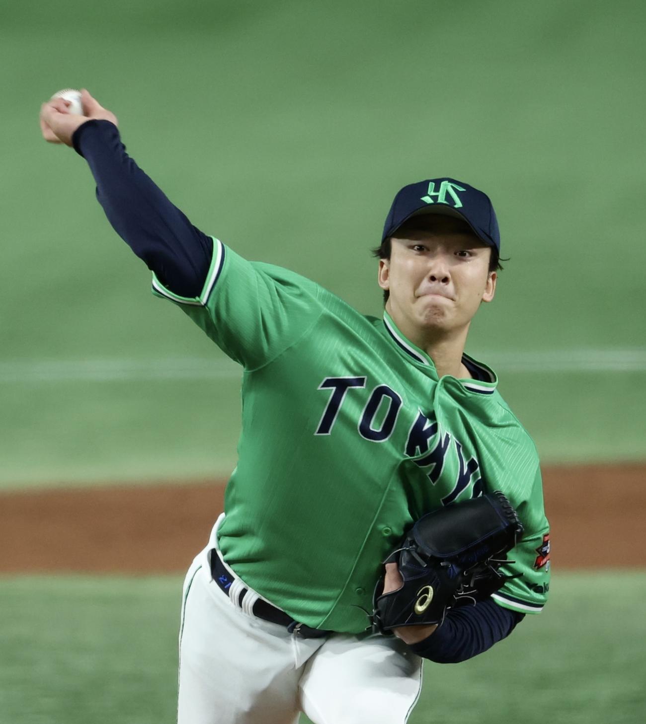 巨人対ヤクルト　力投するヤクルト先発の吉村（撮影・河田真司）