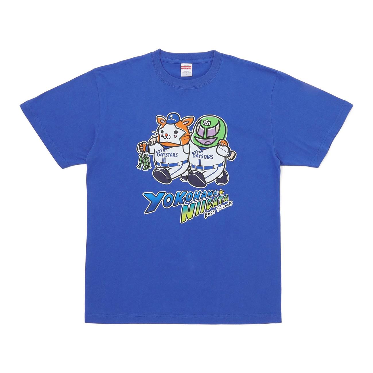 DeNAがスーパー・ササダンゴ・マシンとコラボしたTシャツ（球団提供）