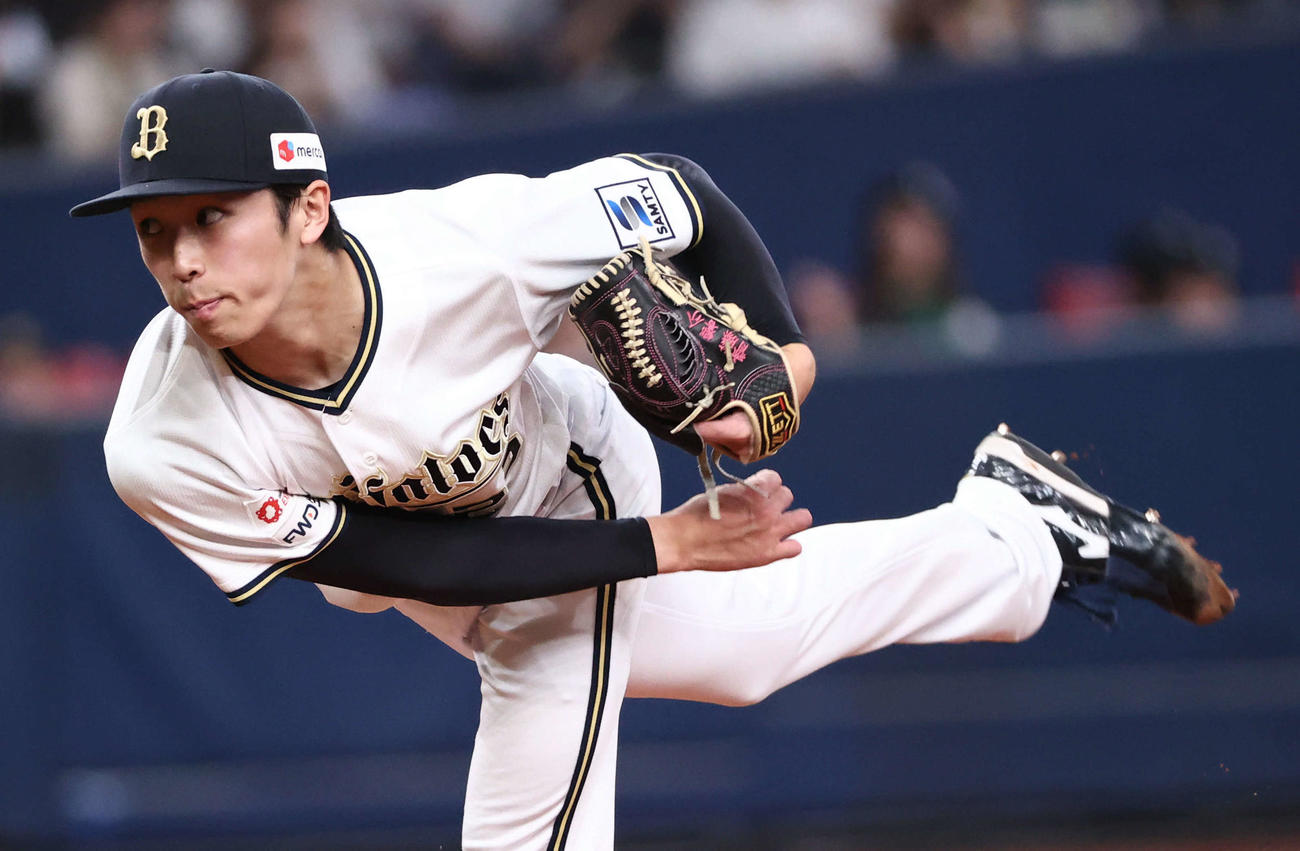 オリックス対西武　オリックス先発の斎藤（撮影・西尾就之）