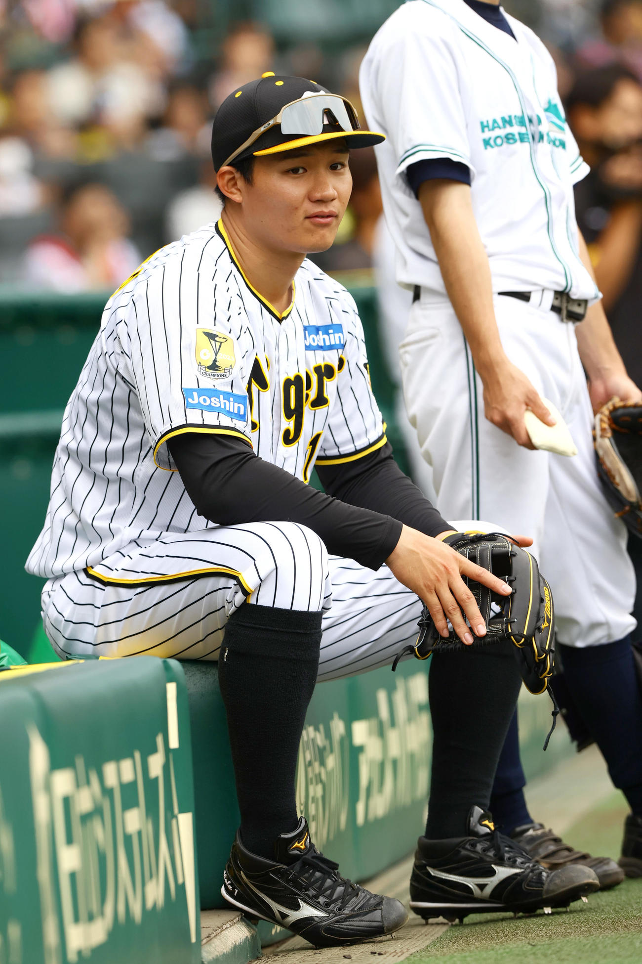阪神対DeNA　ベンチスタートの阪神森下（撮影・上山淳一）