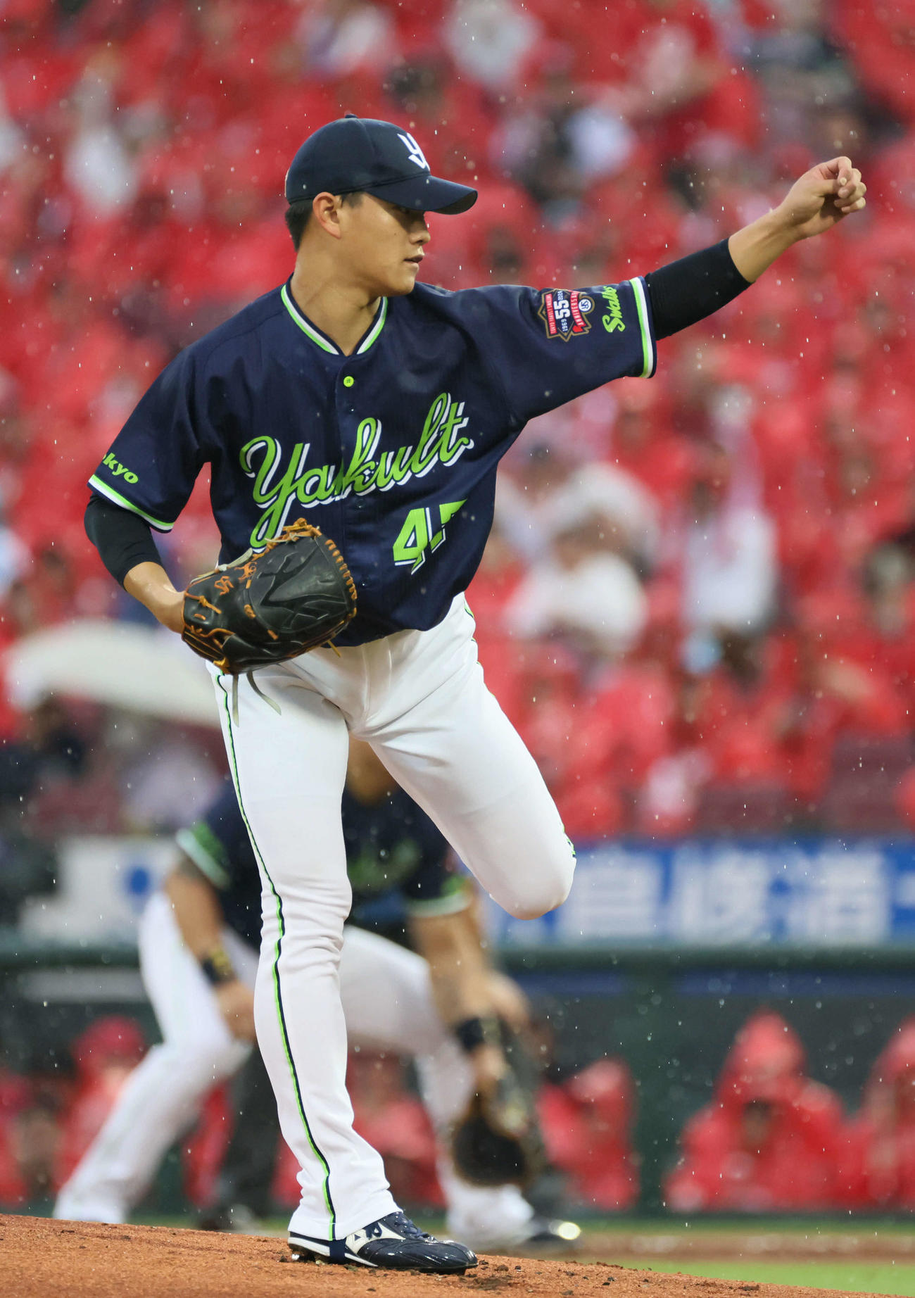広島対ヤクルト　ヤクルト先発の高橋（撮影・加藤孝規）