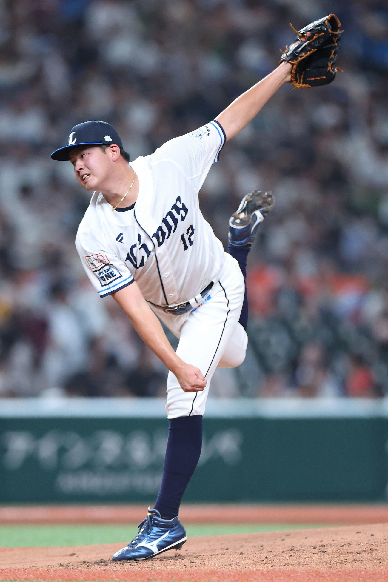 西武対日本ハム　3回表、力投する渡辺（撮影・河田真司）