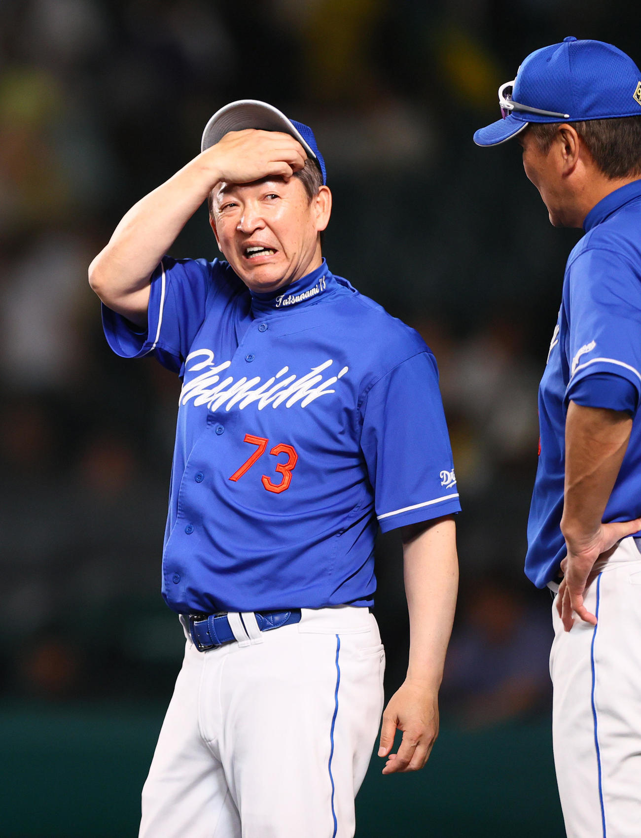阪神対中日　引き分けに終わった中日立浪監督（撮影・上山淳一）
