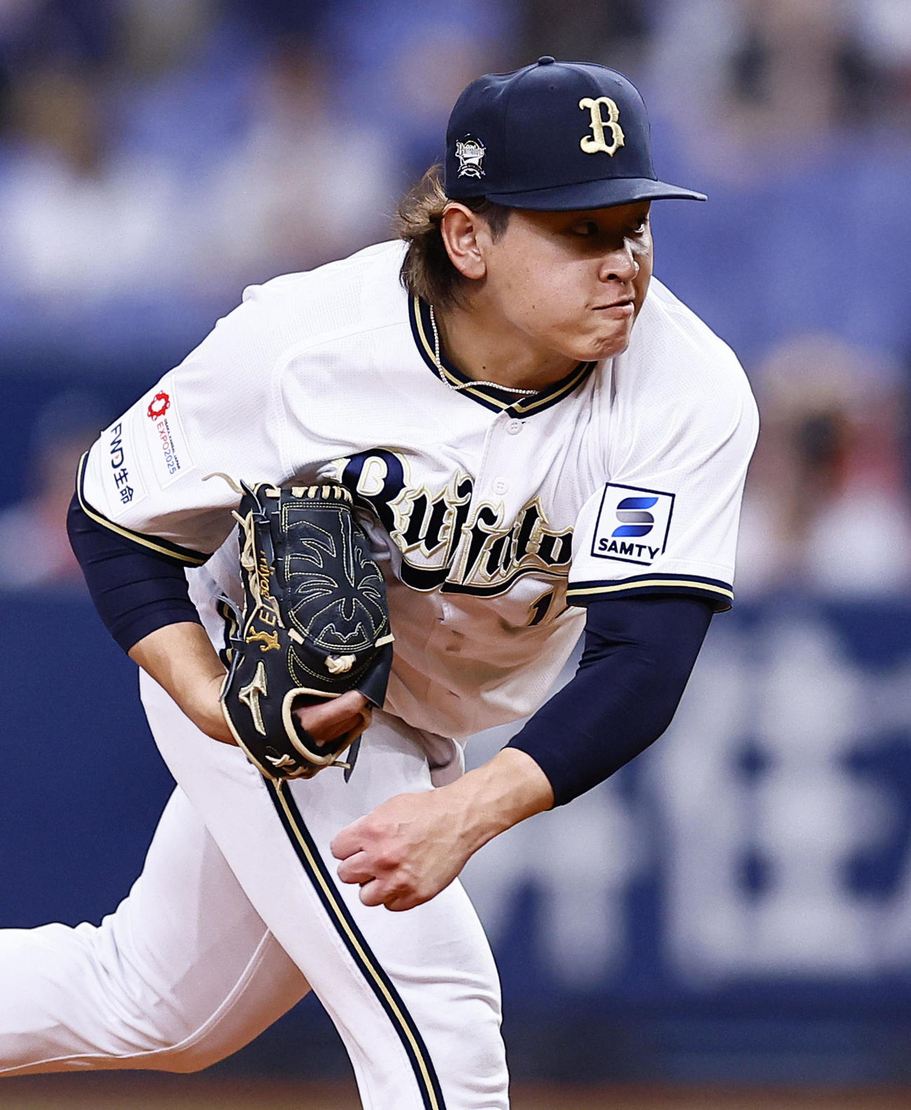 オリックス対ソフトバンク　オリックス先発の宮城（撮影・藤尾明華）