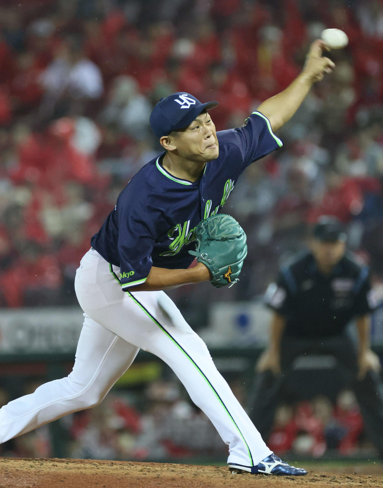 広島対ヤクルト　9回裏広島、ヤクルト5番手の田口（撮影・加藤孝規）