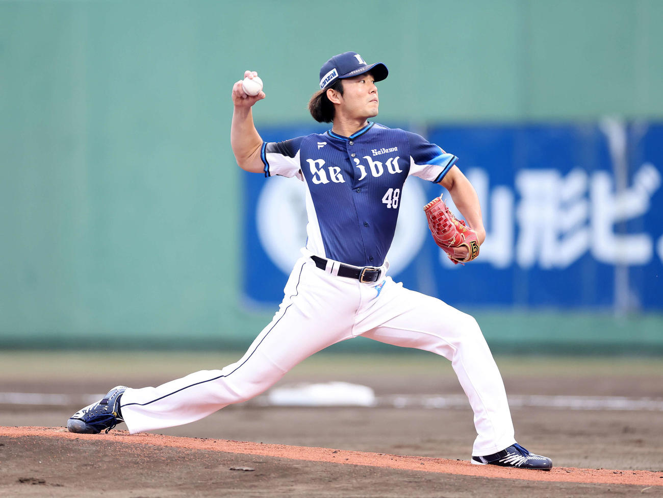 楽天対西武　力投する西武先発の今井（撮影・鈴木正人）