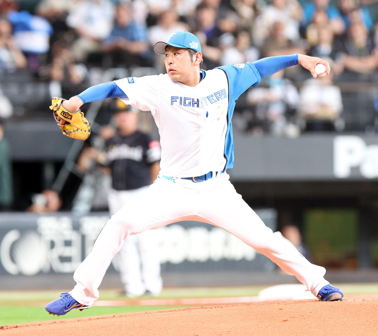 日本ハム対ソフトバンク　日本ハム先発の加藤貴（撮影・佐藤翔太）