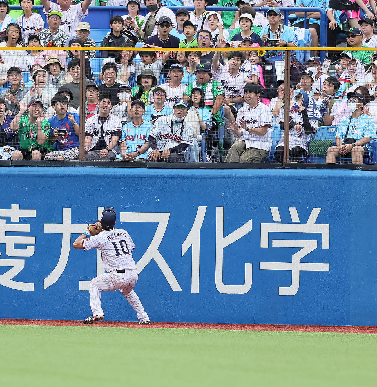 ヤクルト対阪神　4回表阪神1死、大山の先制本塁打の着弾点（撮影・足立雅史）