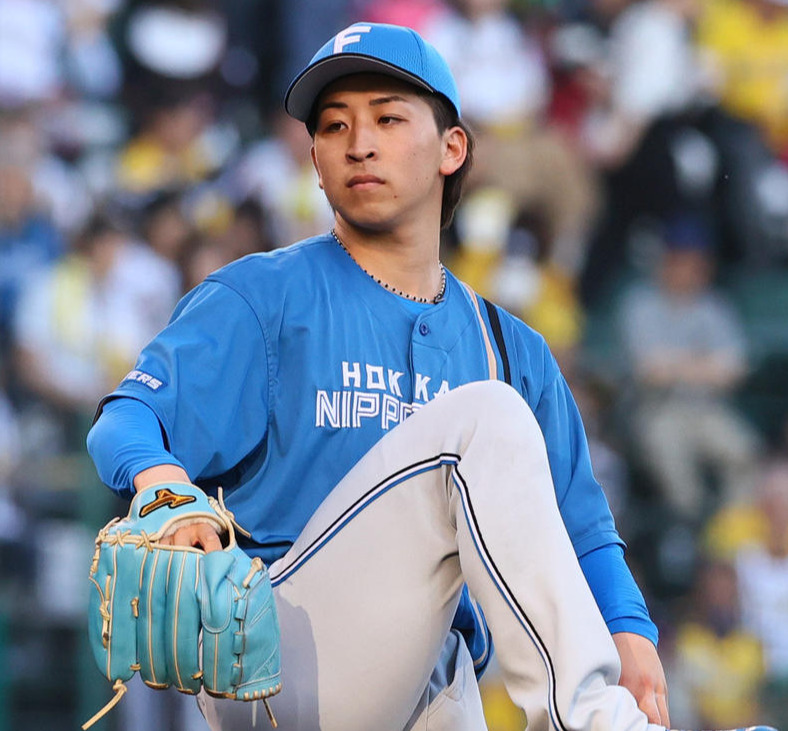 プロデビューした6月18日阪神戦での日本ハム細野晴希の投球