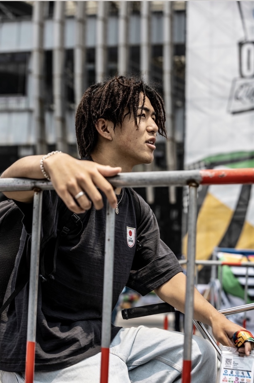 「BMXフリースタイル・パーク」でパフォーマンスする溝垣選手（球団提供）