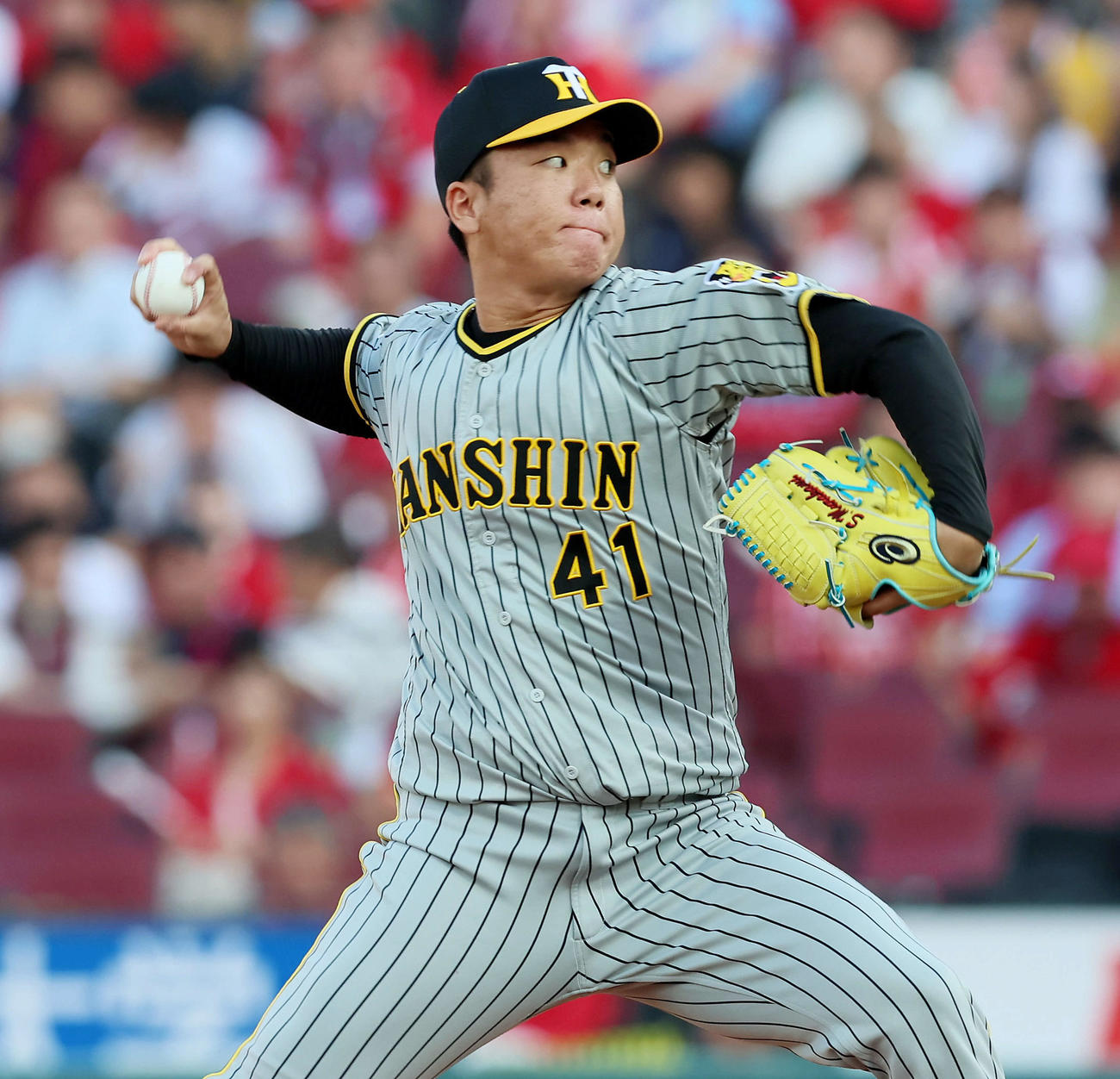 広島対阪神　広島戦に先発する村上（撮影・加藤哉）