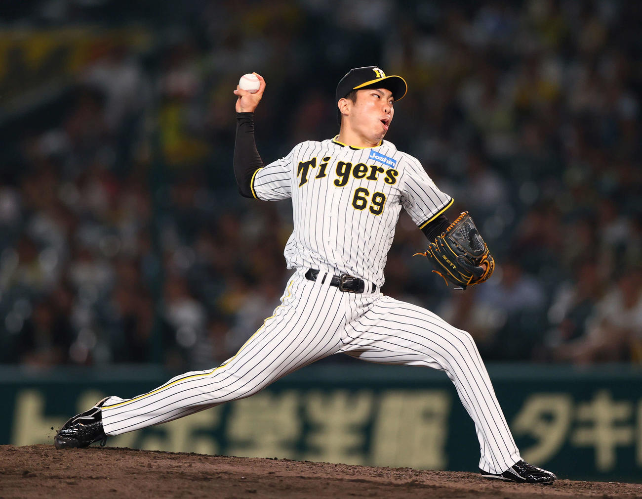 阪神対DeNA 10回表、阪神5番手で登板の石井（撮影・上山淳一）