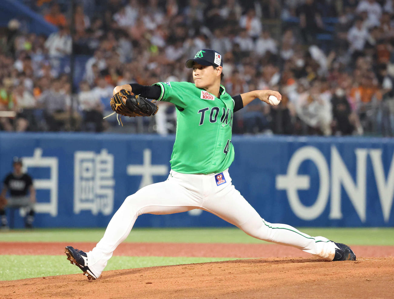 ヤクルト対巨人　力投するヤクルト先発高橋奎二（撮影・丹羽敏通）