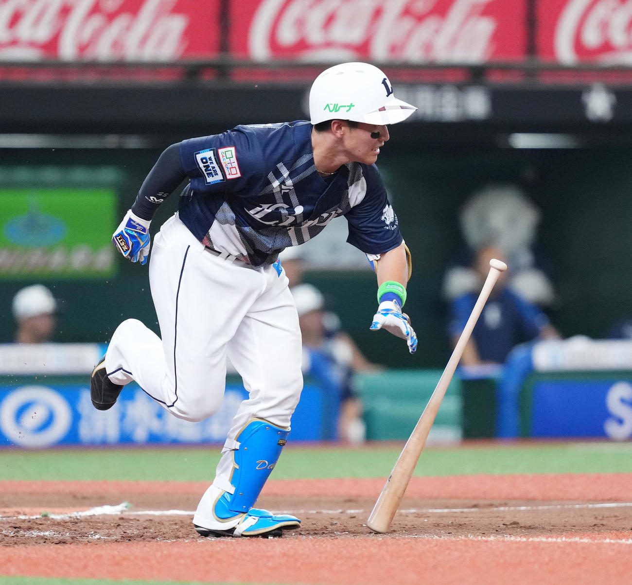 西武対ロッテ　3回裏西武2死一、二塁、遊ゴロに倒れる野村大（撮影・菅敏）