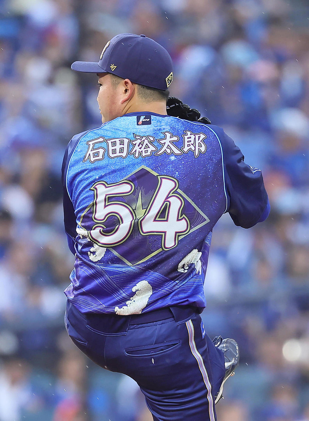 DeNA対中日　DeNA先発の石田裕（撮影・足立雅史）