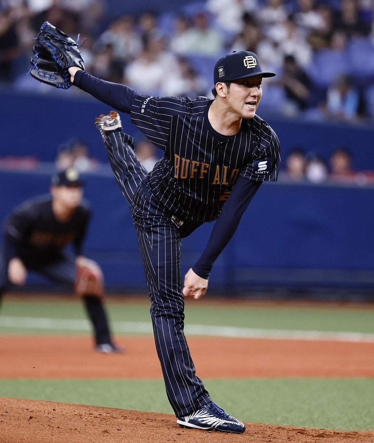 オリックス対ソフトバンク　オリックス先発の田嶋（撮影・藤尾明華）