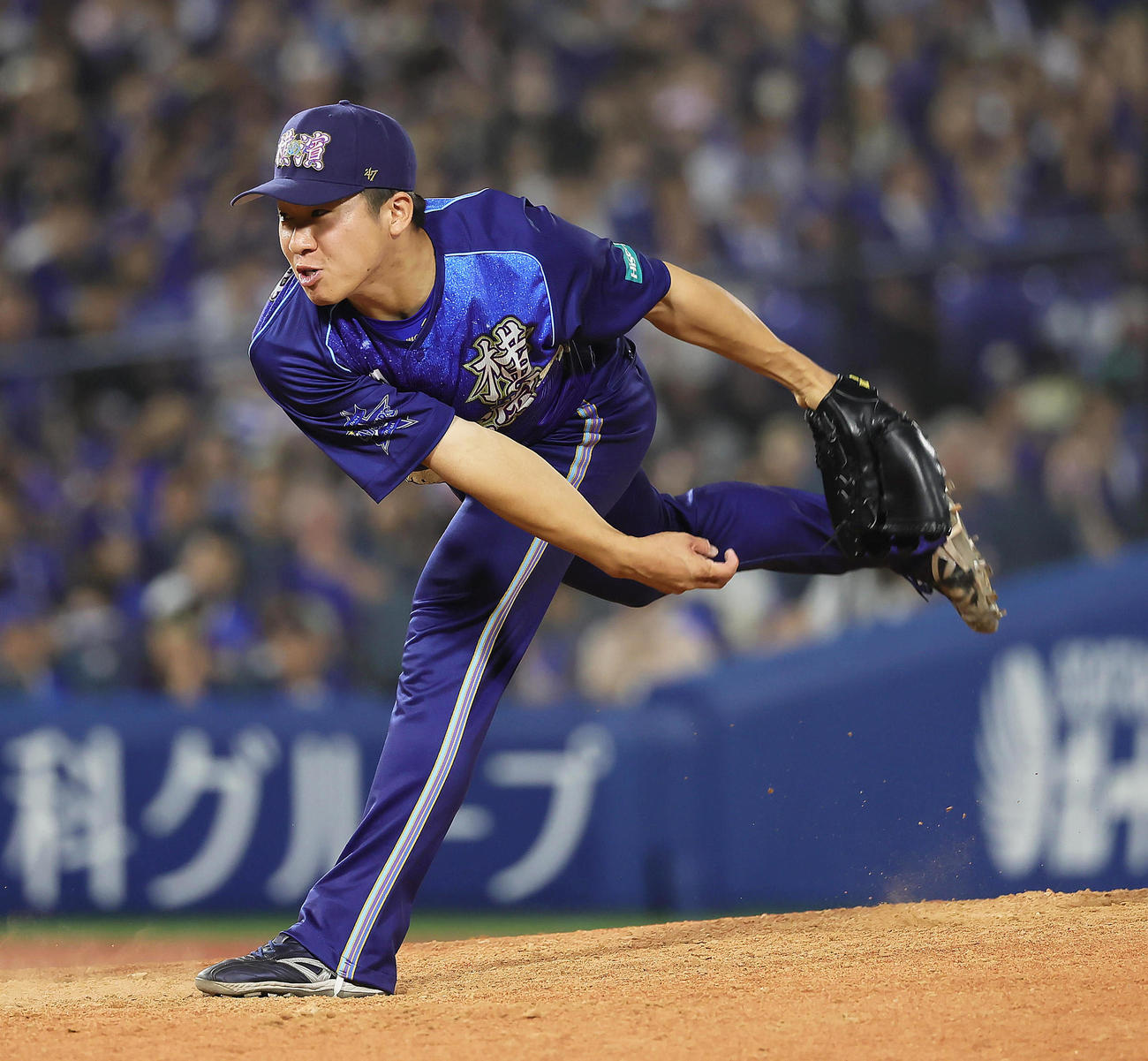 DeNA対中日　11回から登板したDeNA徳山（撮影・足立雅史）