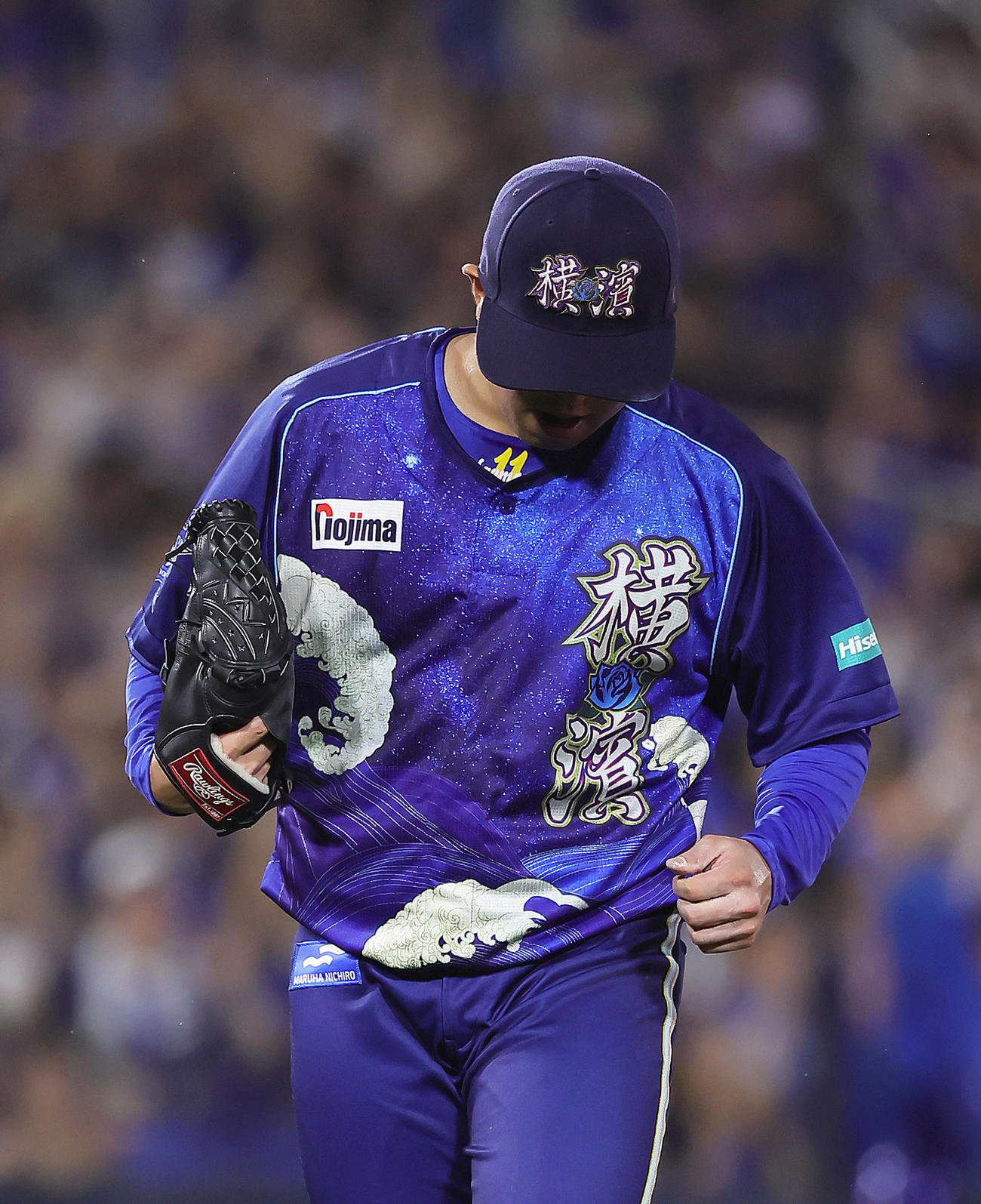 DeNA対中日　完封勝利を飾ったDeNA東（撮影・足立雅史）