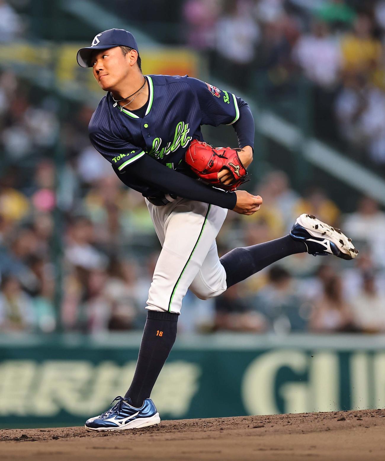 阪神対ヤクルト　ヤクルト先発の奥川（撮影・上田博志）