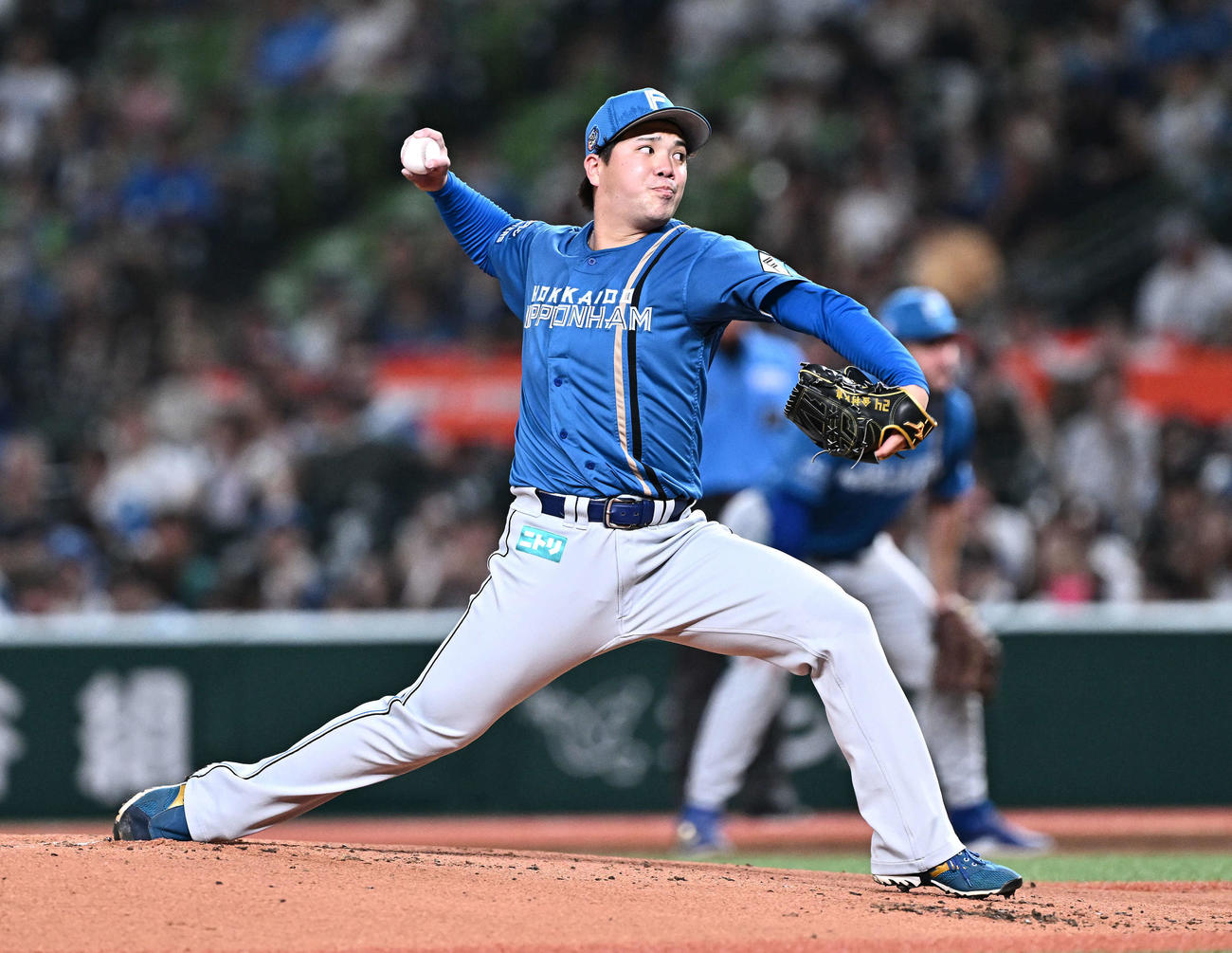 西武対日本ハム　日本ハム先発の金村（撮影・滝沢徹郎）