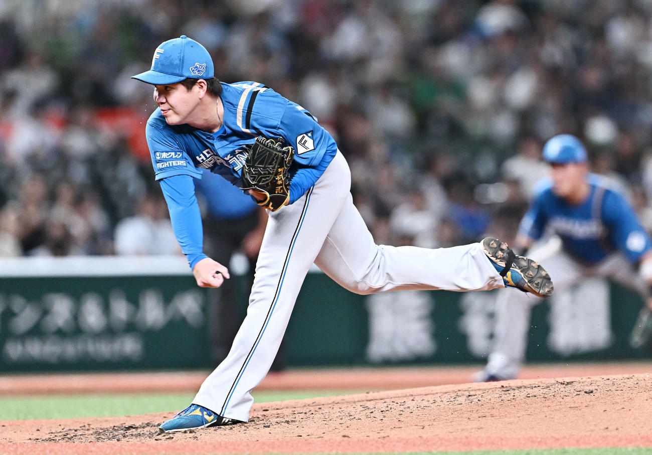 西武対日本ハム　日本ハム先発の金村（撮影・滝沢徹郎）
