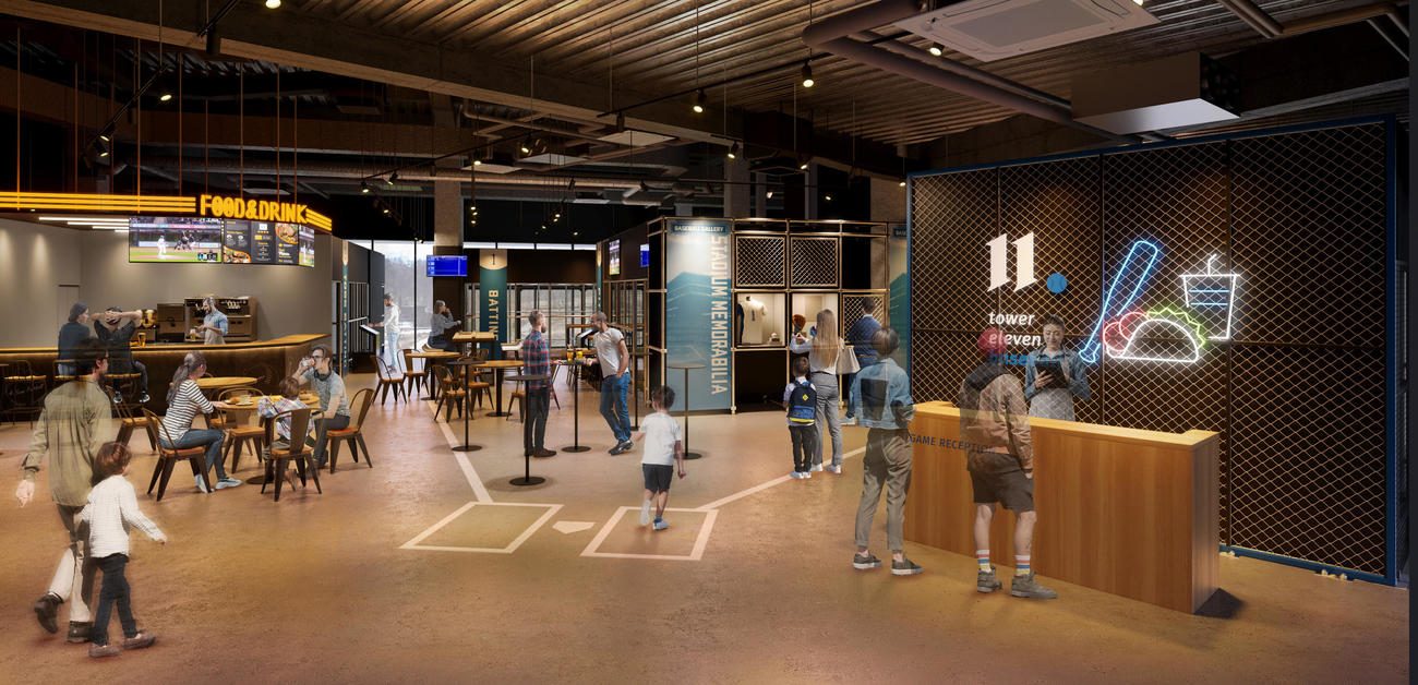 エスコンフィールドの「TOWER11」に、野球アミューズメントエリア「tower eleven baseball」が26日にオープン