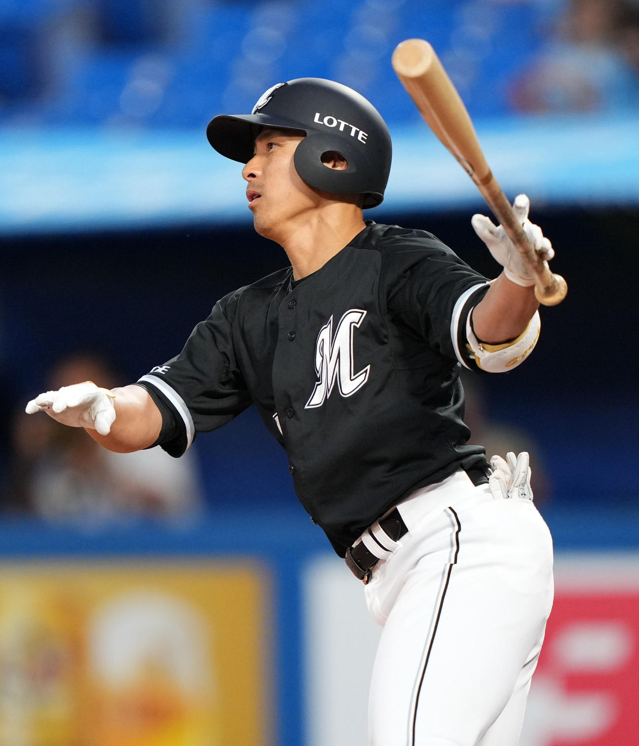 ロッテ荻野貴司（2024年5月30日撮影）