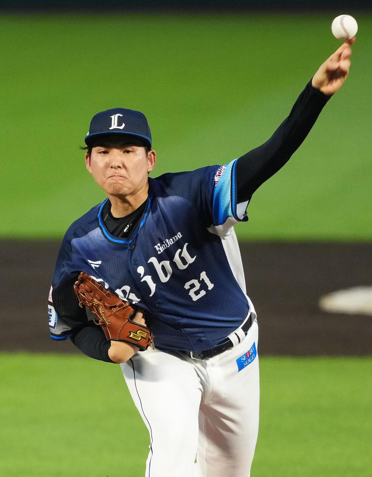 楽天対西武　西武先発の武内（撮影・菅敏）