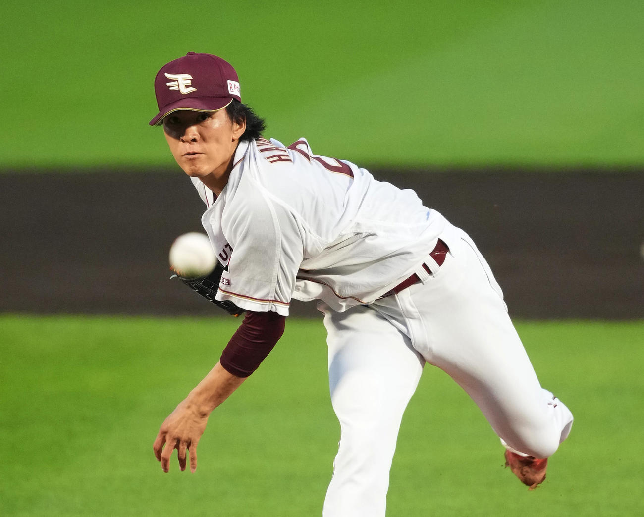 楽天対西武　楽天先発の早川（撮影・菅敏）