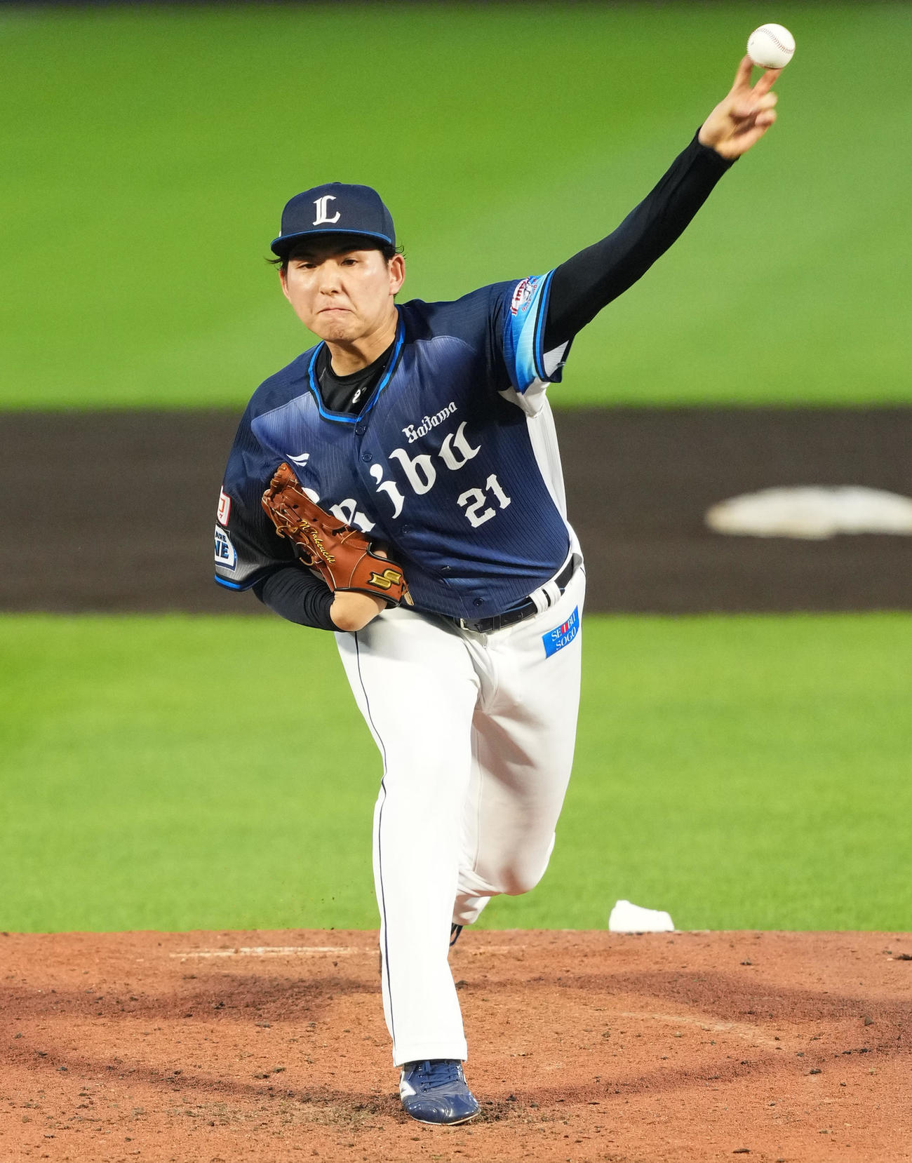楽天対西武　西武先発の武内（撮影・菅敏）