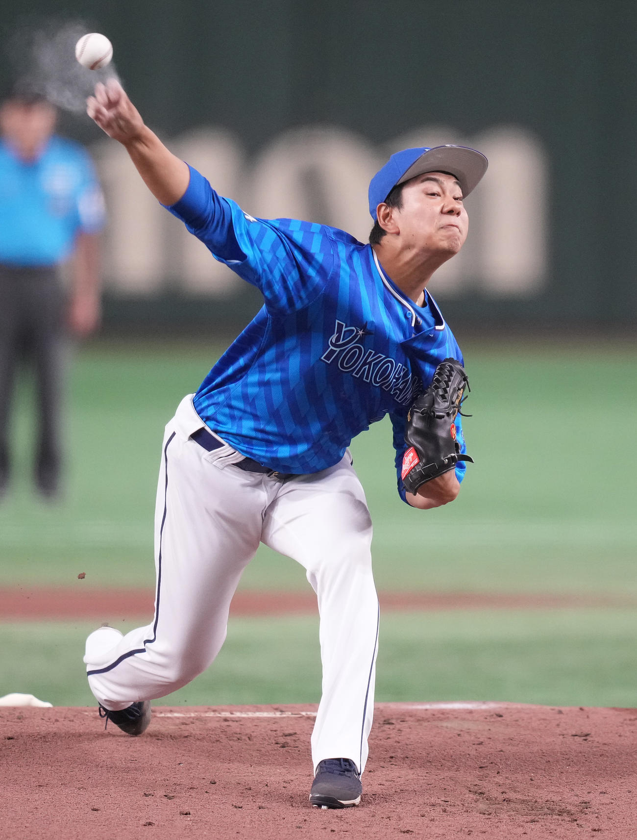 巨人対DeNA　先発し力投するDeNA吉野（撮影・鈴木みどり）