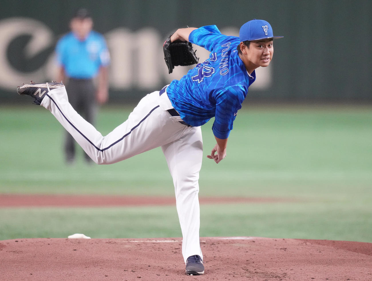 巨人対DeNA　先発し力投するDeNA吉野（撮影・鈴木みどり）