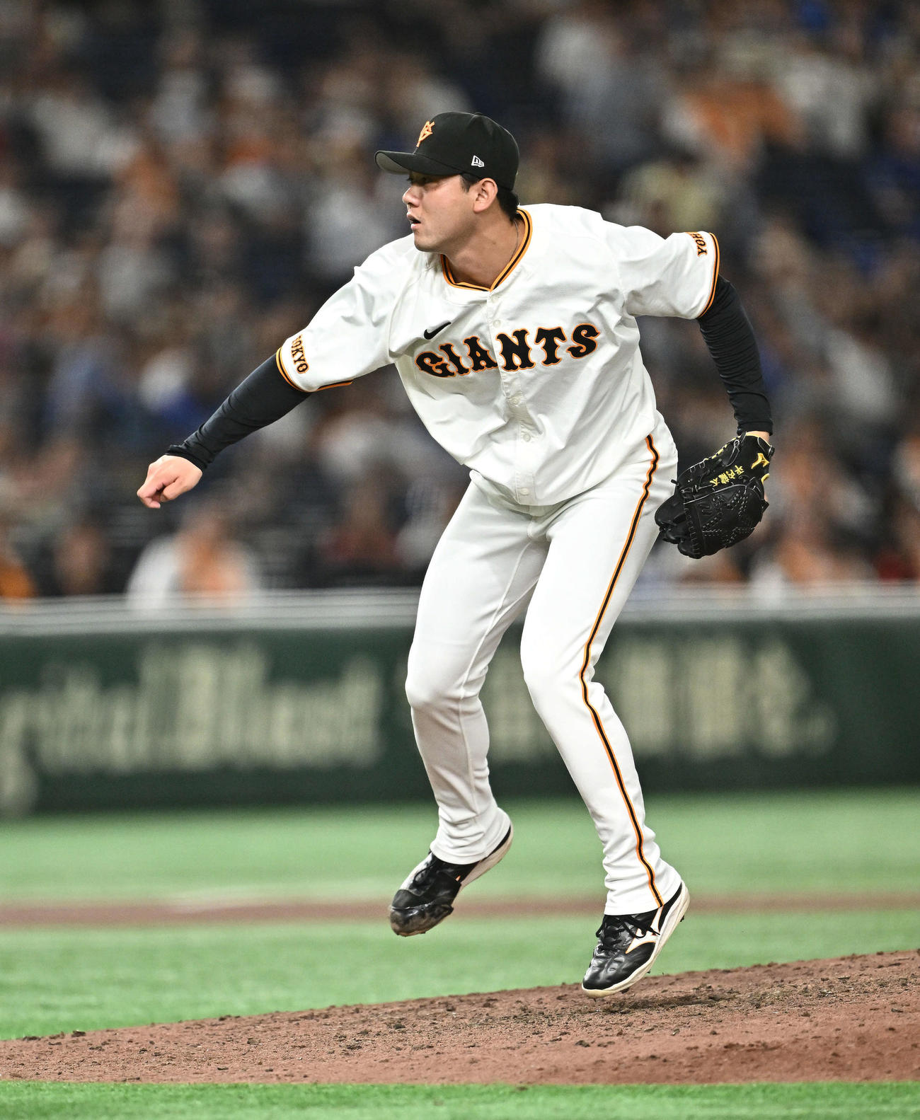 巨人対DeNA 9回表、巨人3番手で登板し試合を締めた平内（撮影・滝沢徹郎）