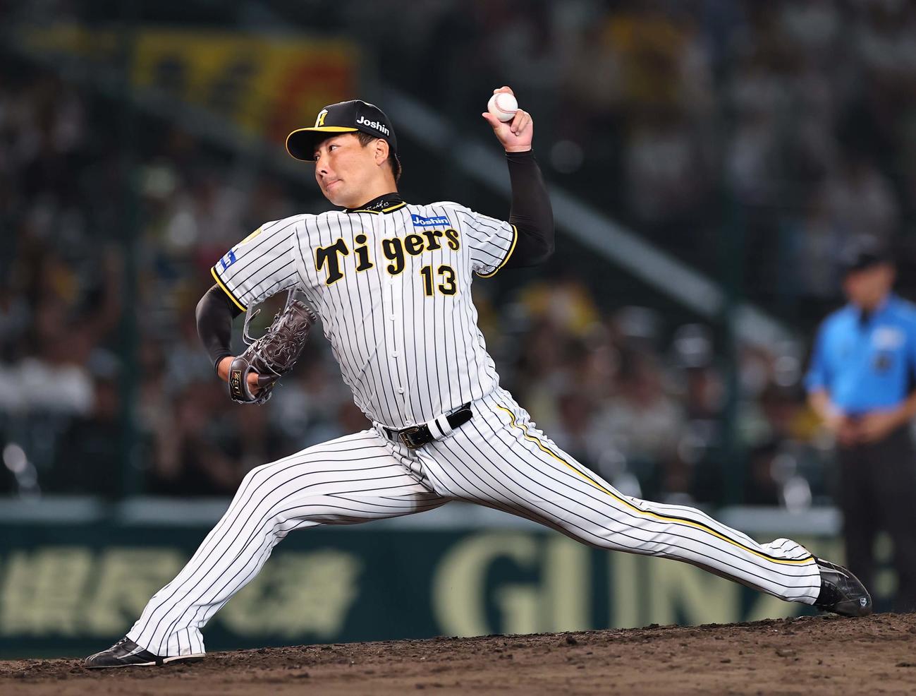 阪神岩崎優（2024年7月10日撮影）