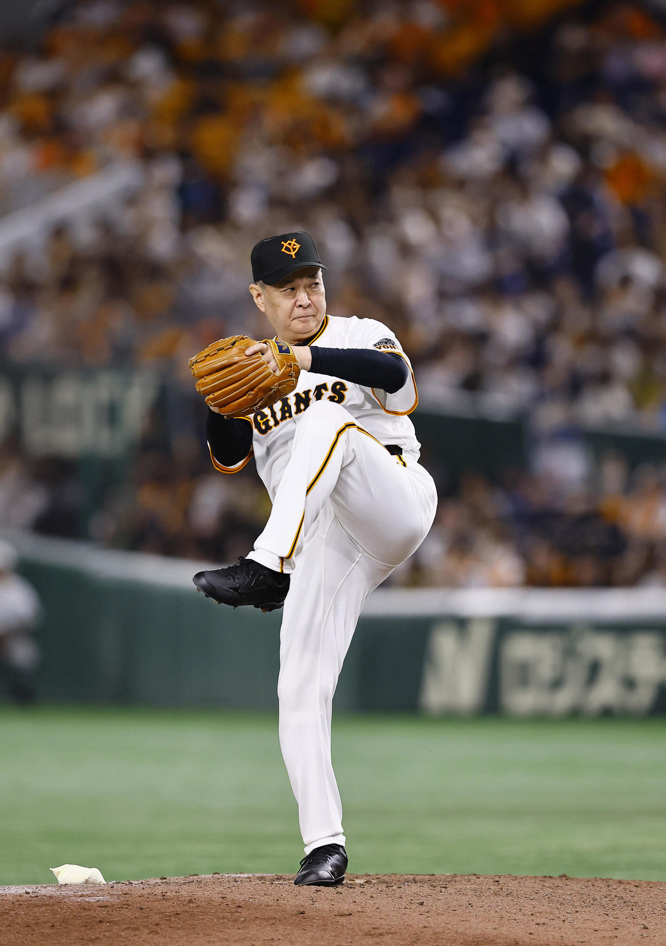 OB戦　巨人阪神　2回、掛布雅之氏と対戦する江川卓氏（撮影・藤尾明華）