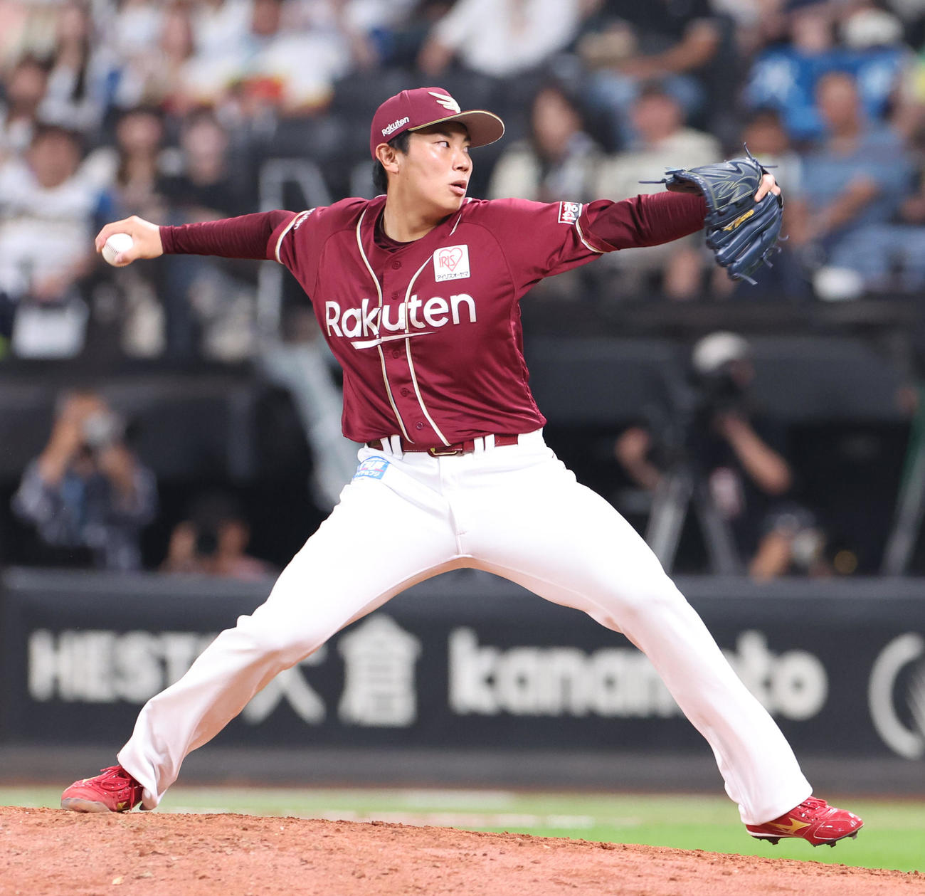 日本ハム対楽天　楽天2番手の渡辺翔（撮影・佐藤翔太）