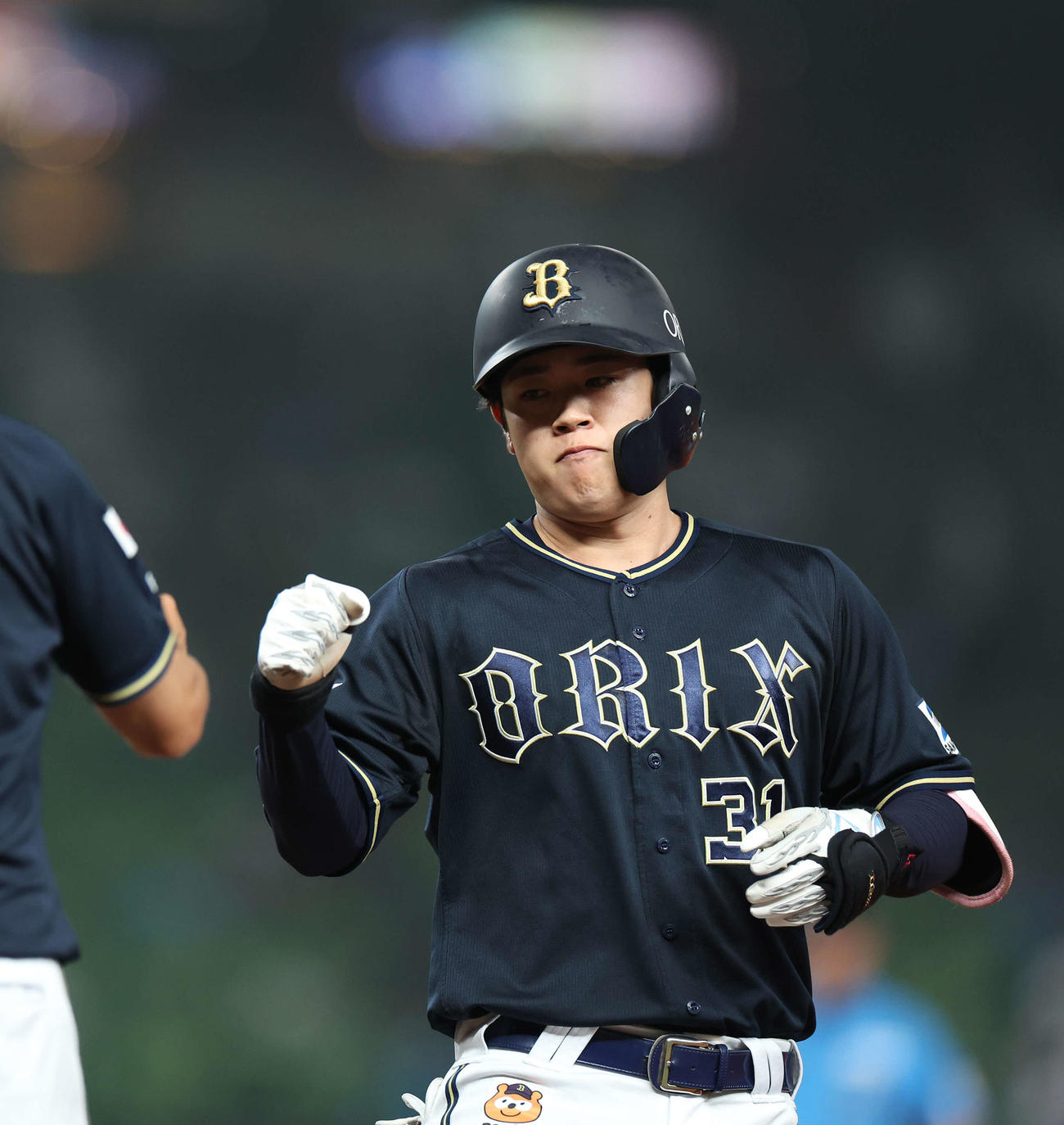 西武対オリックス　6回表オリックス1死、中前打で出塁する太田（撮影・河田真司）