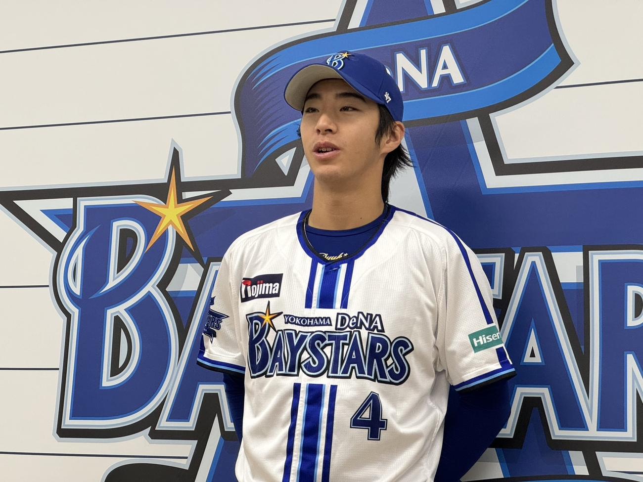 プラスワン投票でオールスターに初選出されたDeNA度会（撮影・小早川宗一郎）