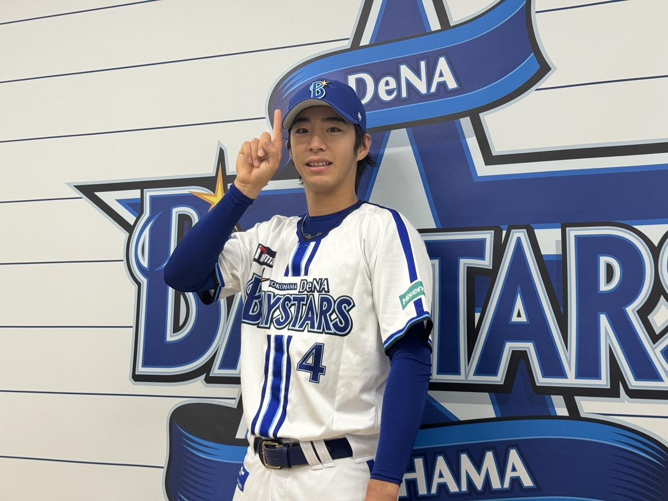 プラスワン投票でオールスターに初選出されたDeNA度会（撮影・小早川宗一郎）