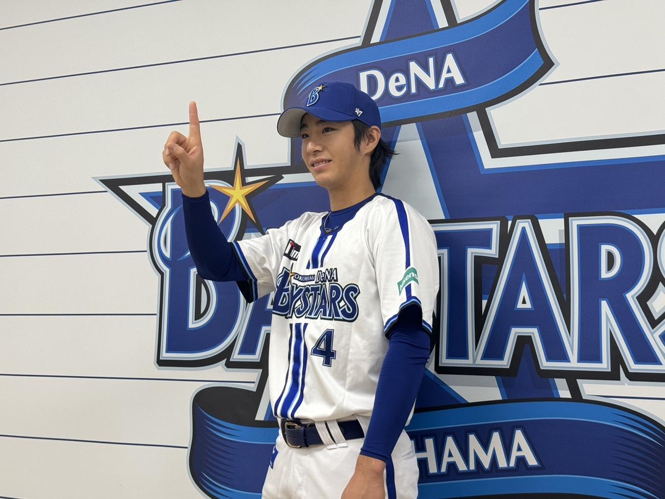 プラスワン投票でオールスターに初選出されたDeNA度会（撮影・小早川宗一郎）