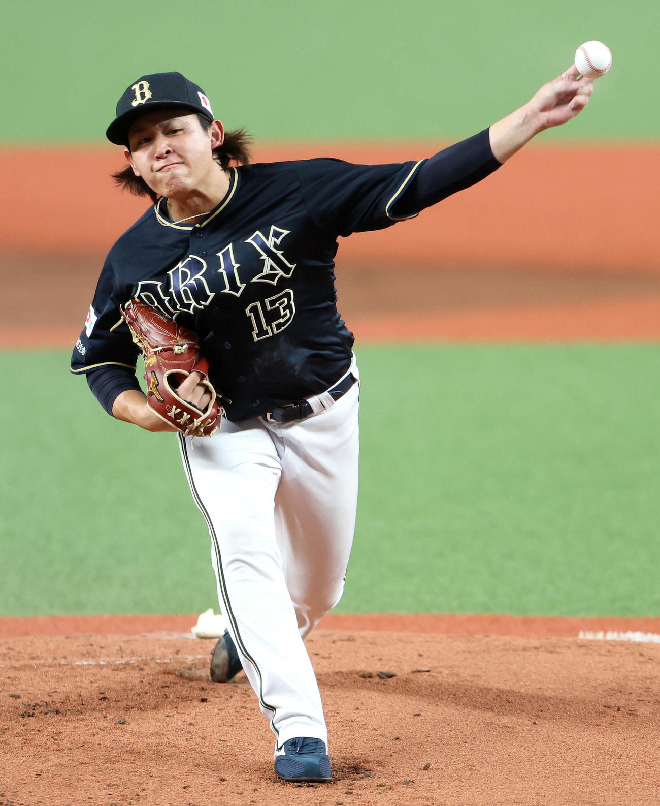 西武対オリックス　先発登板するオリックス宮城（撮影・河田真司）
