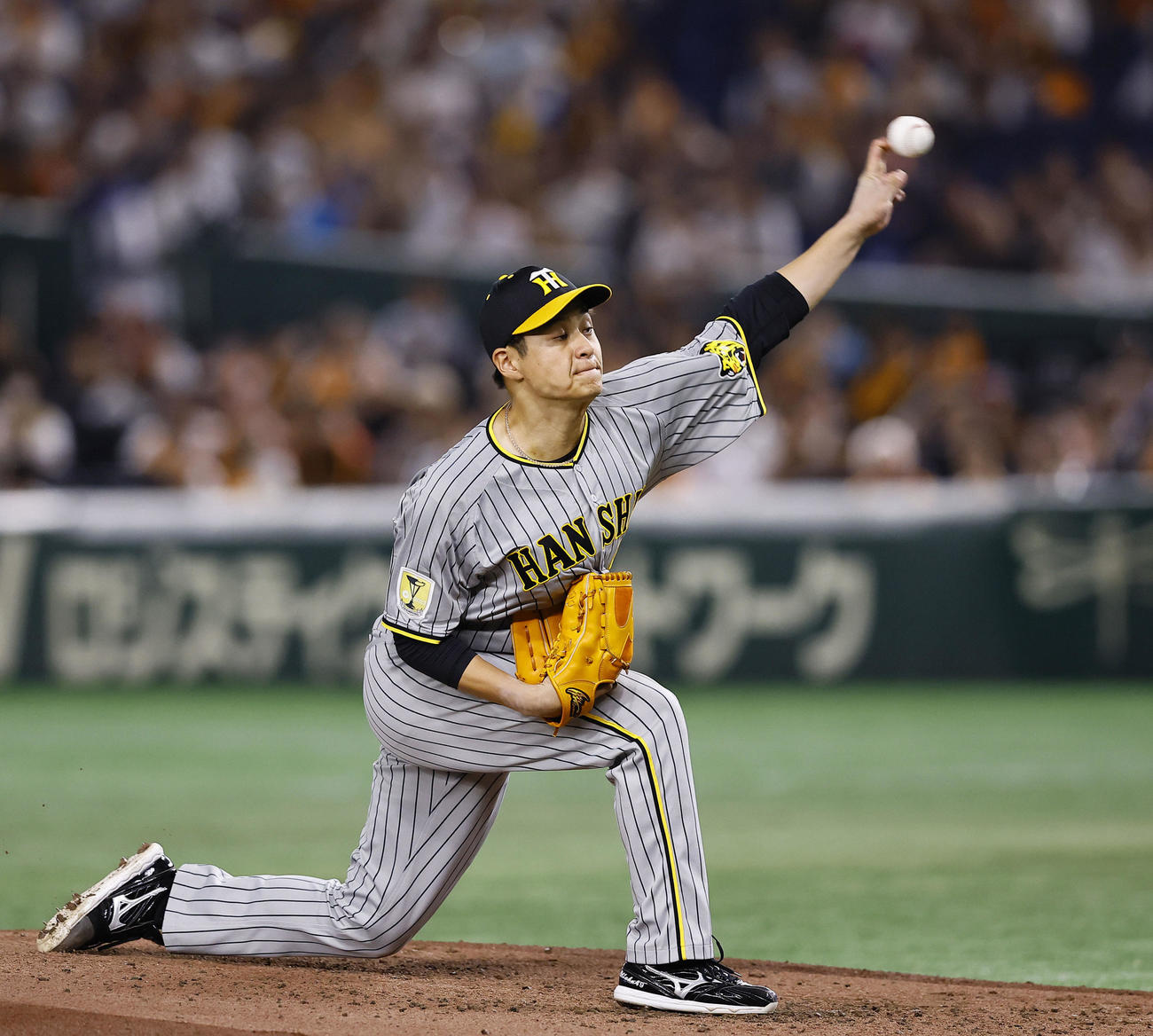 巨人対阪神　阪神先発の阪神大竹（撮影・藤尾明華）