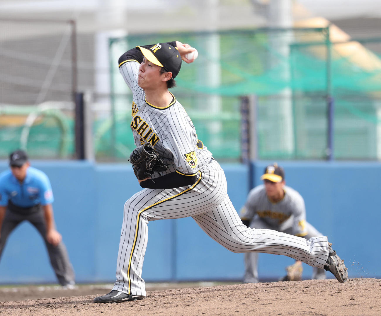 ウエスタンリーグオリックス対阪神　オリックス戦に4番手で登板した浜地（撮影・白石智彦）