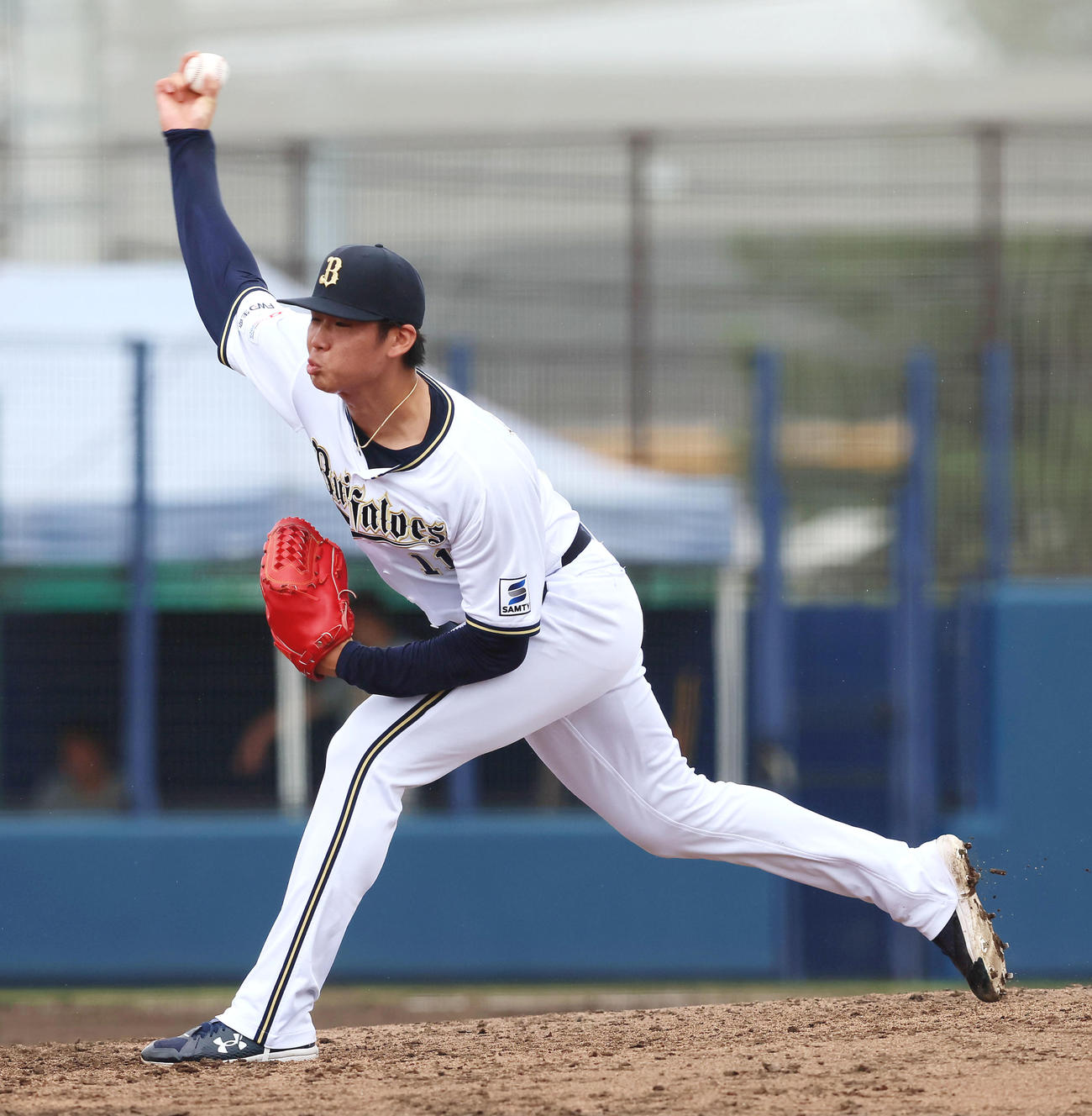 16日、2軍阪神戦に登板したオリックス山下舜平大