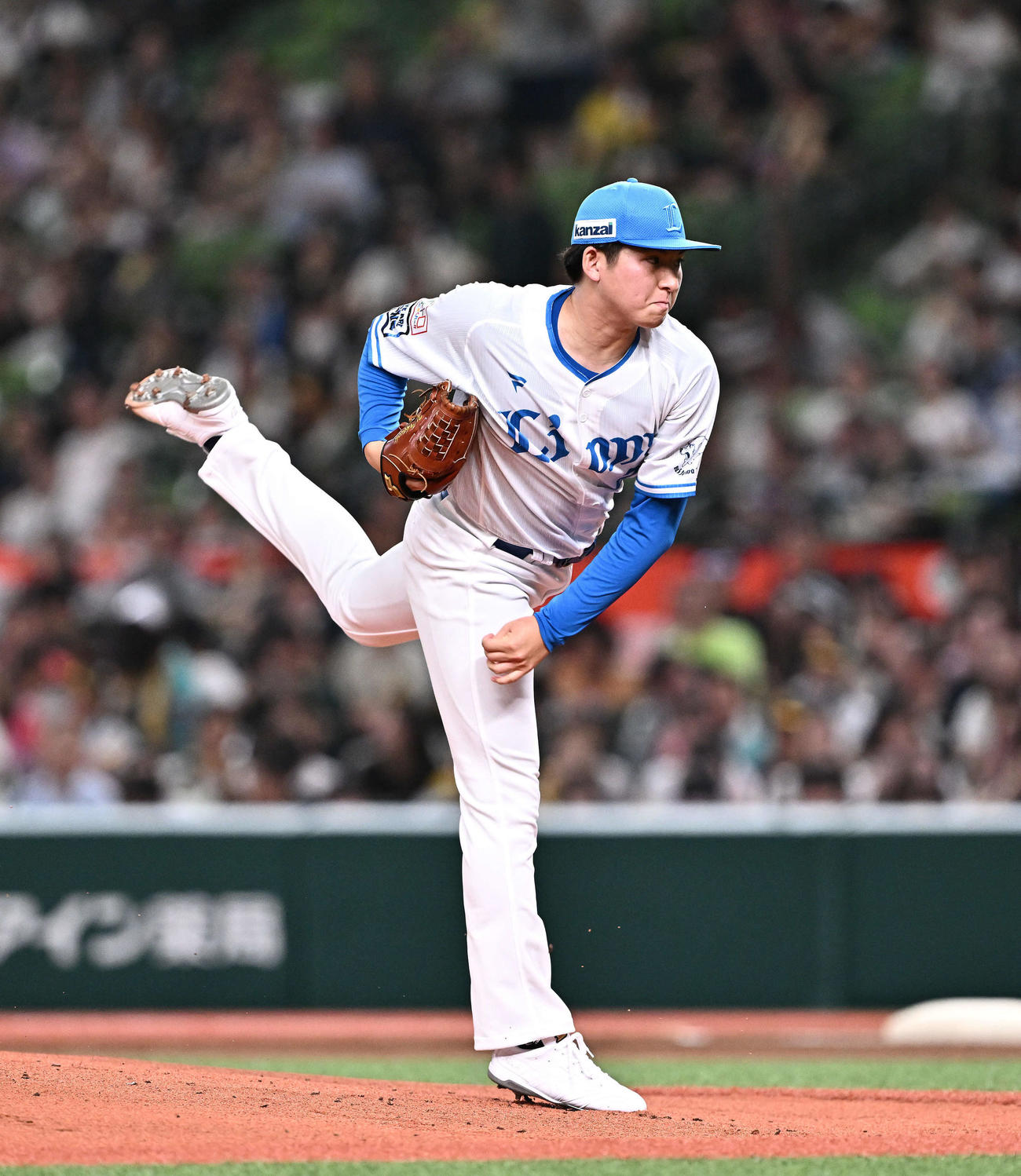 西武対ソフトバンク　西武先発の武内（撮影・滝沢徹郎）