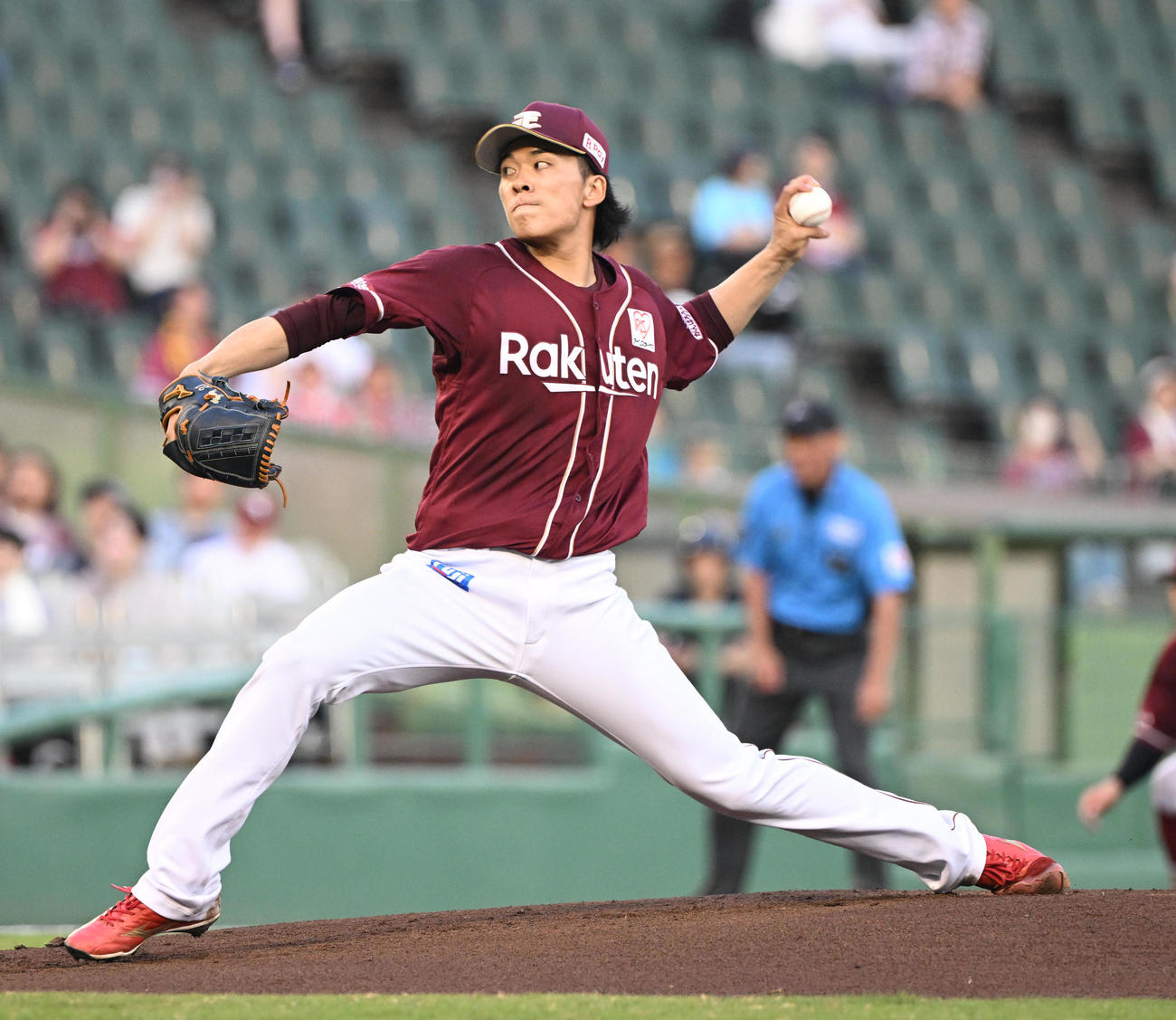 オリックス対楽天　先発する楽天早川（撮影・和賀正仁）